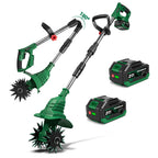 NewBeny Electric Garden Tiller Cultivator Scarifier Foldable Rototiller Soil Loosener Garden Tool