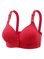 Wire Free Front Buckle Bra Thin Cup Breathable Push Up Side Support Vest Style Adjustable Comfort Underwear For Women