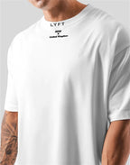 LYFT 100% Cotton Men's Gym T-Shirt Loose Fit Short Sleeve Sport Fitness Running Workout Training Shirt in Sizes M to XXXL