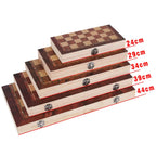 3 in 1 Wooden Chess Backgammon Checkers Travel Games Chess Set Board Draughts Entertainment Christmas Gift