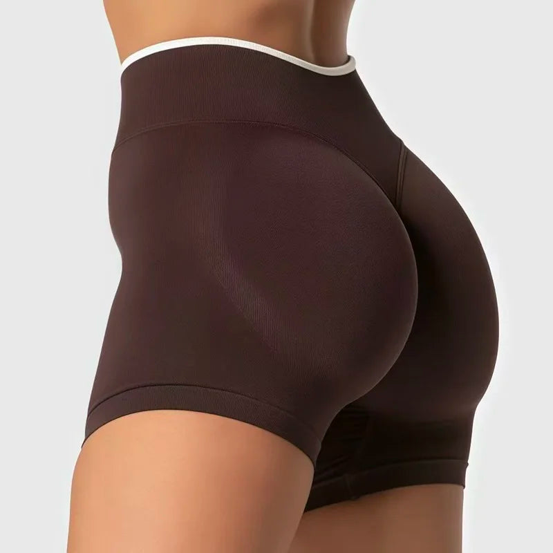 Women's Sports Shorts Gym High Waist Scrunch Seamless Yoga Leggings Cycling Shorts Workout Running Fitness Pants