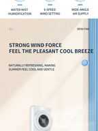 USB mini air cooler: nano spray humidification, water cooling, fast cooling, multi-speed timing, portable for office Air cooler