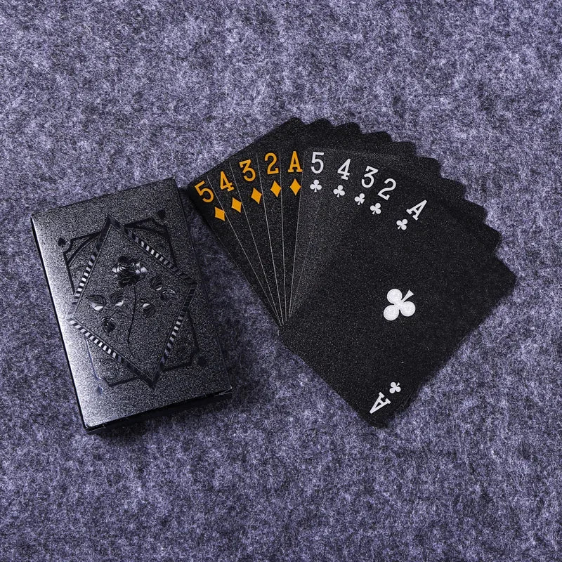 Color Black Gold Playing Card Game Card Group Waterproof Poker Suit Magic Dmagic Package Board Game Collection Entertainment Main image