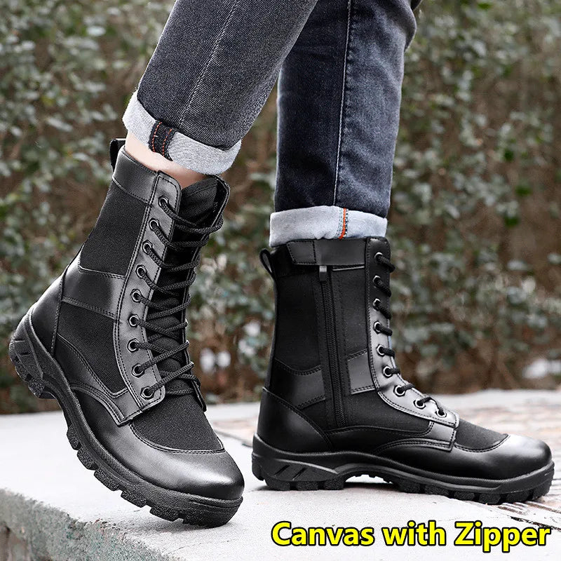 Summer Ultralight   Boots Men Womens Zipper Mesh Breathable Canvas Outdoor Hiking Shoes  Training Work Shoes