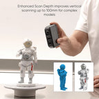 3DMakerpro Moose 3D Scanner, Al Visual Tracking, 0.07mm Resolution, 0.03mm Accuracy, Blue LED Light Source, 24-bit Color Camera, 10fps Frame Rate, Anti-Shake Lenses, Compatible with Windows/MacOS - Premium Version, Marker Fre