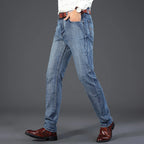 Wthinlee 8 Models Spring Autumn Business Jeans Men Casual Straight Stretch Fashion Classic Work Denim Trousers Brand Clothing