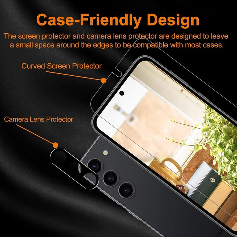2+2 Fingerprint Scanning Glass for Samsung S25 S26 S24 S23 S22 S21 Screen Protector for Galaxy S25 Ultra Camera Protector S24 FE Secondary image