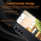 2+2 Fingerprint Scanning Glass for Samsung S25 S26 S24 S23 S22 S21 Screen Protector for Galaxy S25 Ultra Camera Protector S24 FE