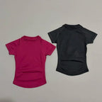 Sport Short Sleeve Top Women Running Sports T Shirt Summer Short Sleeve Round Neck Breathable Gym Vest Yoga Fitness Top