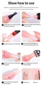 Poly Gel Extension Tool Set Professional Gel Nail Polish Kit With UV LED Nail Lamp Dryer And Electric Nail Drill Machine