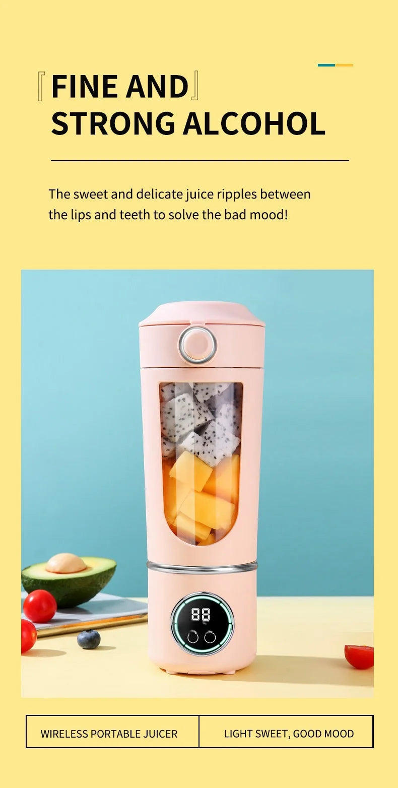 New Portable Juice Maker Blender for Shakes Smoothie 700ML Durable Juicer Steel Blades 2 In 1 Blender Bottle Smoothie Portable