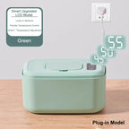 USB Baby Wet Wipe Warmer Electric Tissue Heater Cotton Towel Dispenser Digital Adjustable Temperature Thermostat Napkin Case EU