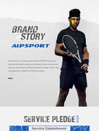 ALPSPORT Carbon Fiber Tennis Racket T800 18K-Professional Grade with Bag&Strap Lightweight Training Racquet for Adults Men&Women