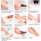 24PCS/Set 20ml Poly Naili Extension Gel  Kit Mini UV Lamp Sealer With Base Top Coat Professional Poly UVNail Gel Kit Starter Kit