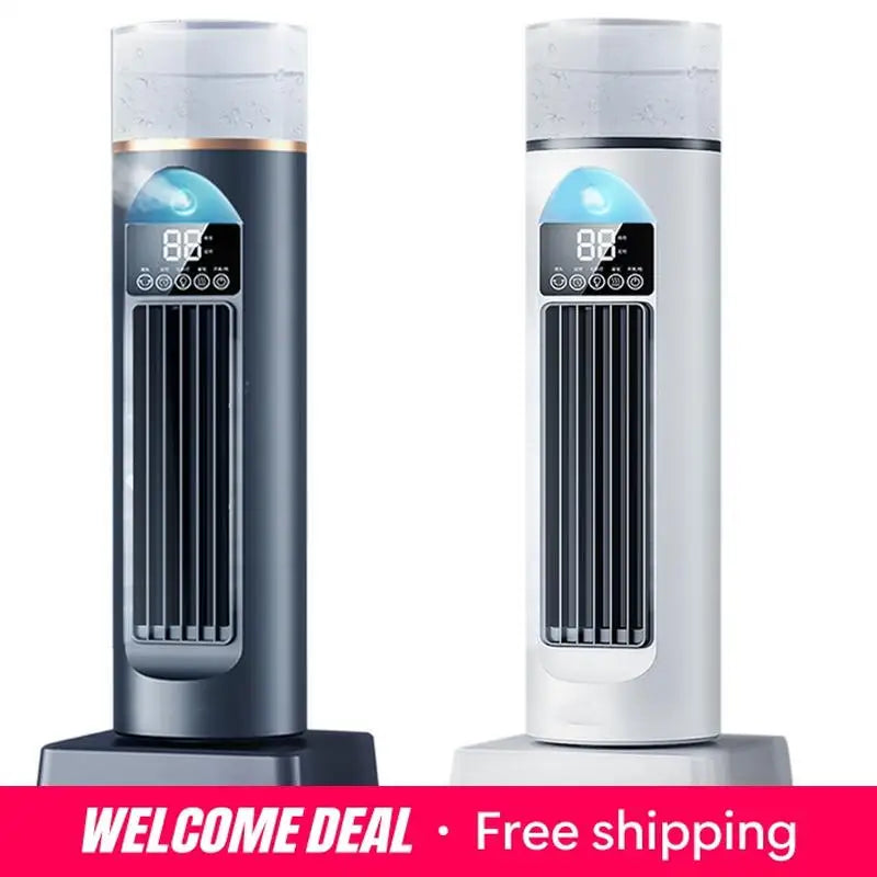 NEW Cold Air Fan Cool Air Fan Persona Air Conditioner Adjustable Speeds Humidifier Cool Gadgets with Timer & Remote
