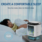 Quiet 3-Speed Portable Air Conditioner Mini Evaporative Cooler Humidifier for Bedroom