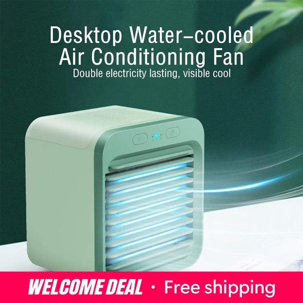 New Portable USB Chargeable Mini 3 Gear Air Conditioner Cooler Fan Air Conditioner Air Cooling Office Desktop Fan