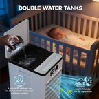 Portable Mobile Cooler Fan 7L Tank 12h Timer 120° Oscillation Fan, Remote Control With Movable Wheels for Bedroom Living Room