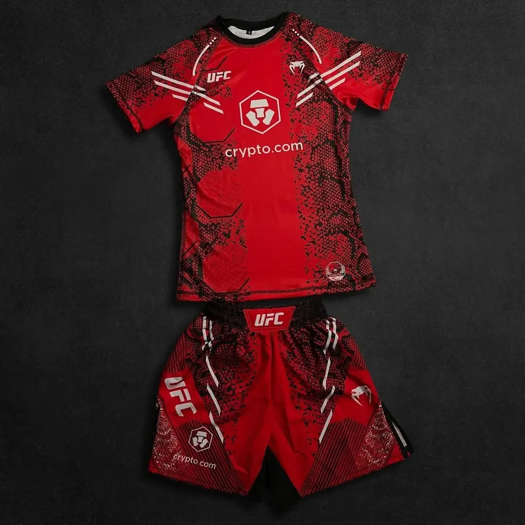 UFC New Octagonal Cage Fighting Night Men's and Children's MMA Loose Breathable Speed Drying Boxing Training Sports Set Main image