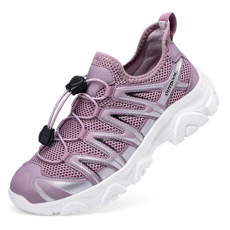 Women Summer Hiking Shoes Breathable Lightweight Outdoor Trekking Sneakers for Mountain Climbing