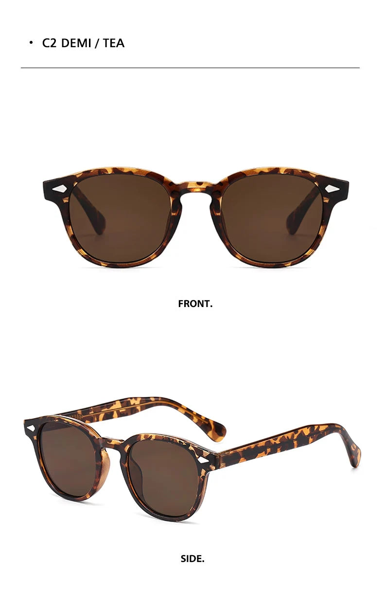 O-Q CLUB Retro Round Men Sunglasses Women's Sun Glasses Woman UV400 Lunette Zonnebril Dames Polarized Lenses Man Eyewear Vintage