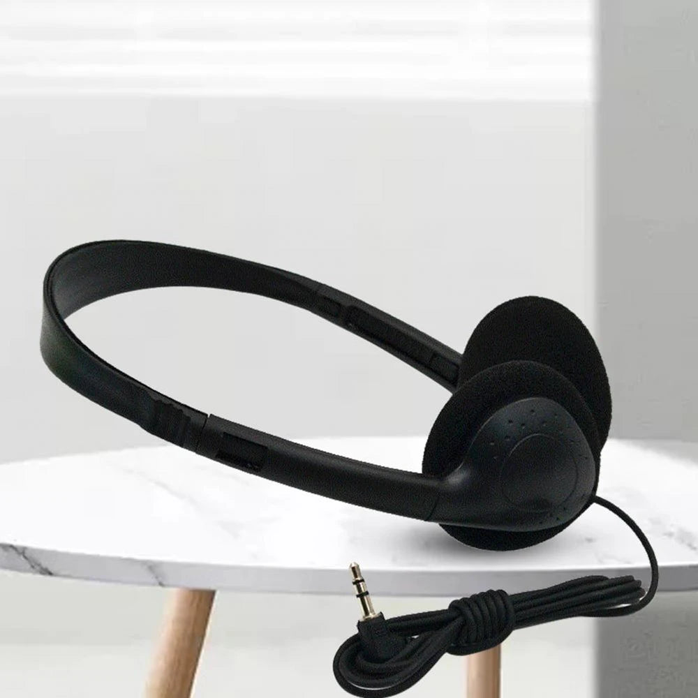 3.5mm Wired Computer Headphone No Microphone Gaming Headset Noise Canceling Sports MP3 Earphone Wired Stereo Headset Universal