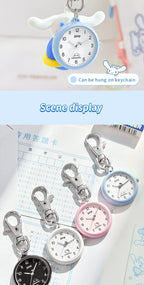 ZGO Sanrio Cinnamoroll Lady Pocket Watch, Simple Design Sense Pendant Watch, Waterproof, Quartz Watch, Gift 733