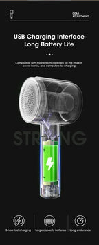 Lint remover for clothing electric pellet fluff remover rechargeable portable fabric hairball shaver removes lint from clothes