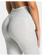 Teveo Tight-fitting Leopard-print Seamless Yoga Pants with Nude-skin High Elasticity Suitable for Fitness Running Pants