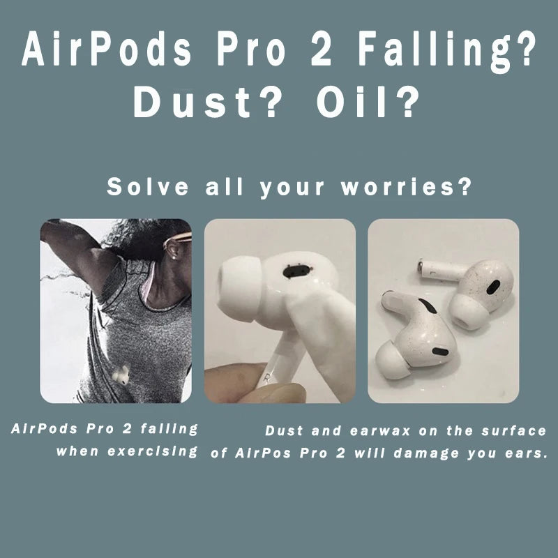 For AirPods Pro 2 Silicone Protective Case Skin Covers Earpads For Apple AirPod 2 Generation Ear Tips Earbuds Covers Accessories Secondary image