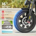 iScooter F7 48V 1000W E-Scooter 45km/h 72km Range App Control 16" All-Terrain Tires Foldable Rear Basket Perfect Grocery Helper