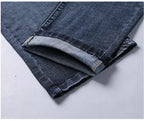 Wthinlee New Business Men's Jeans Casual Straight Stretch Fashion Classic Blue Black Work Denim Trousers Male Brand Clothing