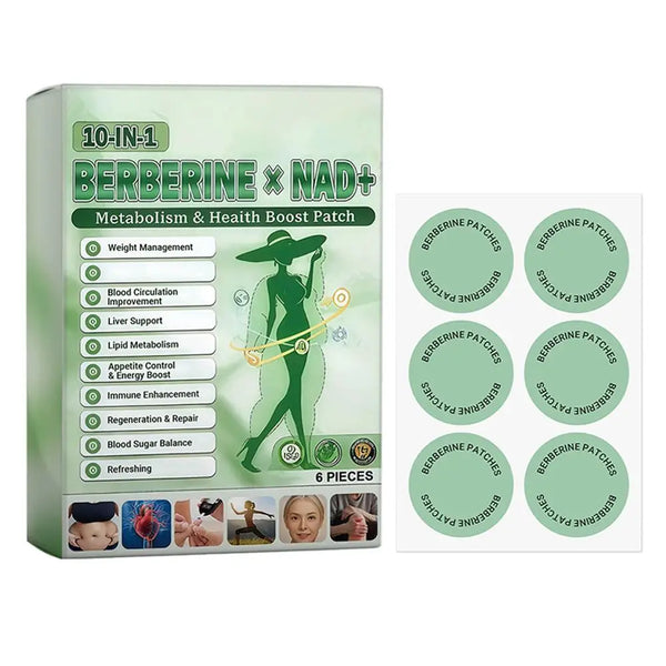 Berberine Patch Nano Microneedle Patch with Natural Ingredients, Daily Weight Management Body Firming Sticker for Women Men
