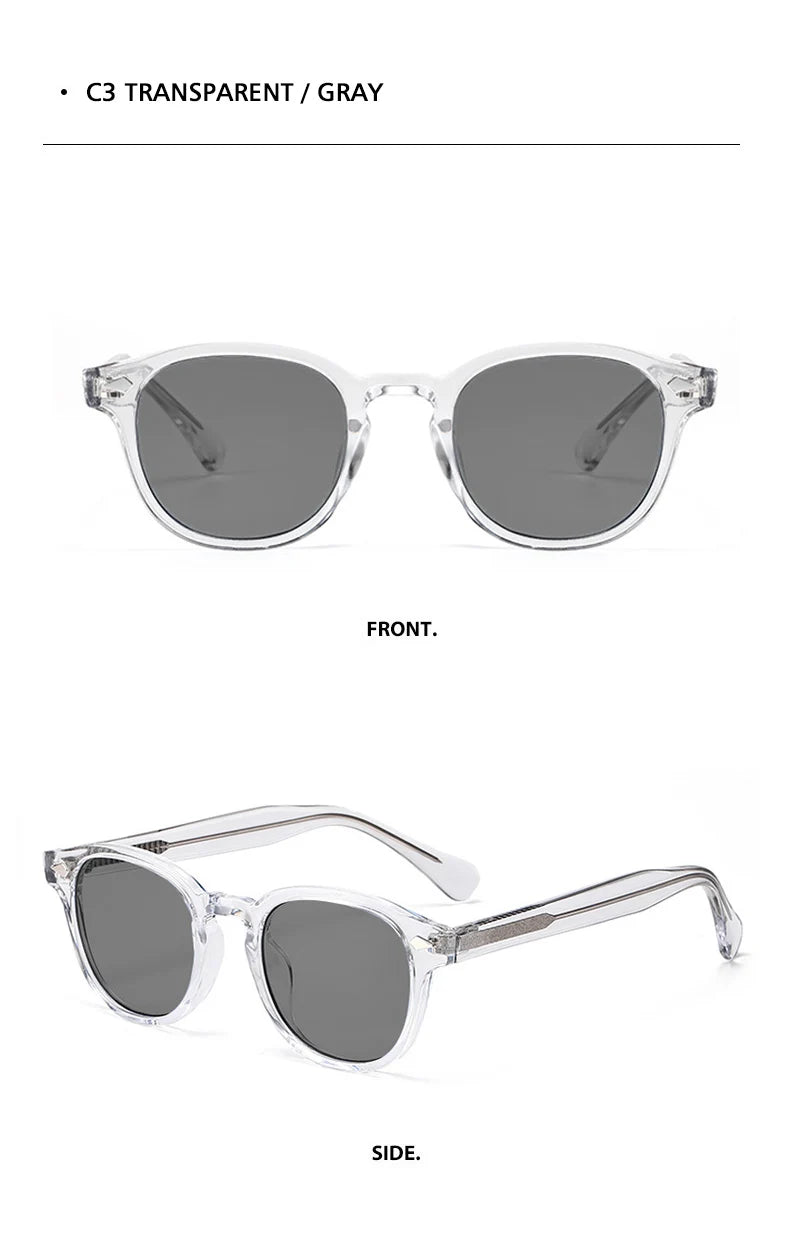 O-Q CLUB Retro Round Men Sunglasses Women's Sun Glasses Woman UV400 Lunette Zonnebril Dames Polarized Lenses Man Eyewear Vintage