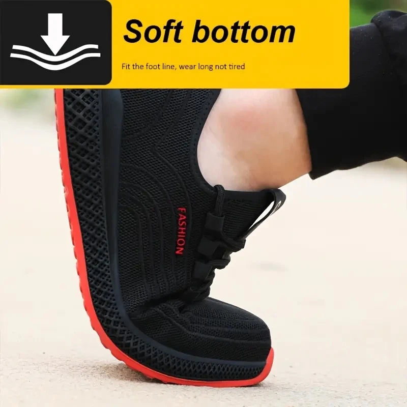 Puncture Proof Breathable Work Safety Boots Anti-stab Safety Shoes Men Steel Toe Shoes Man Construction Work Shoes Protective Sh