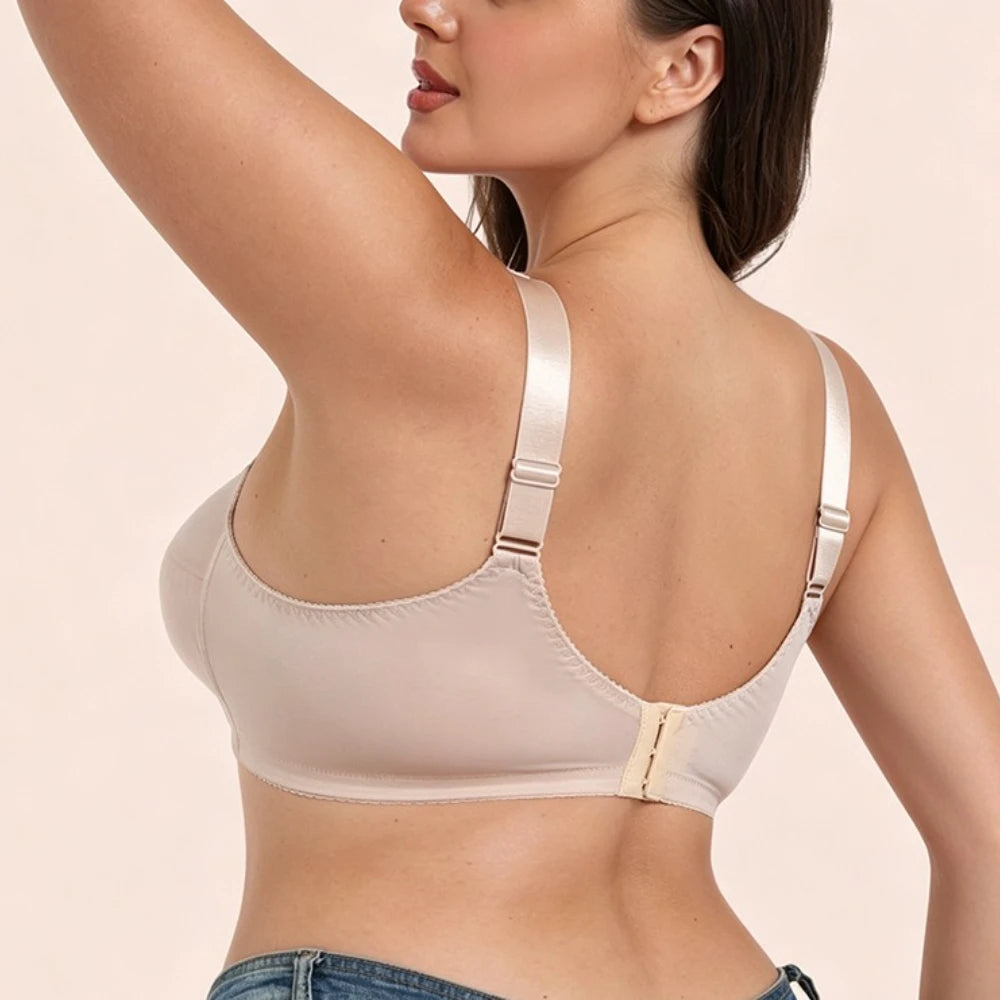 Womens Wireless Lace Minimizer Bra Wide Straps Thin Bras Non Padded Plus Size Adjustable Underwea 80 85 90 95 100 105B C D E F G