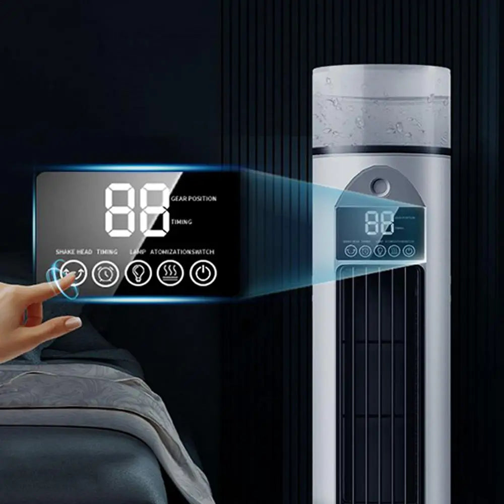 NEW Cold Air Fan Cool Air Fan Persona Air Conditioner Adjustable Speeds Humidifier Cool Gadgets with Timer & Remote
