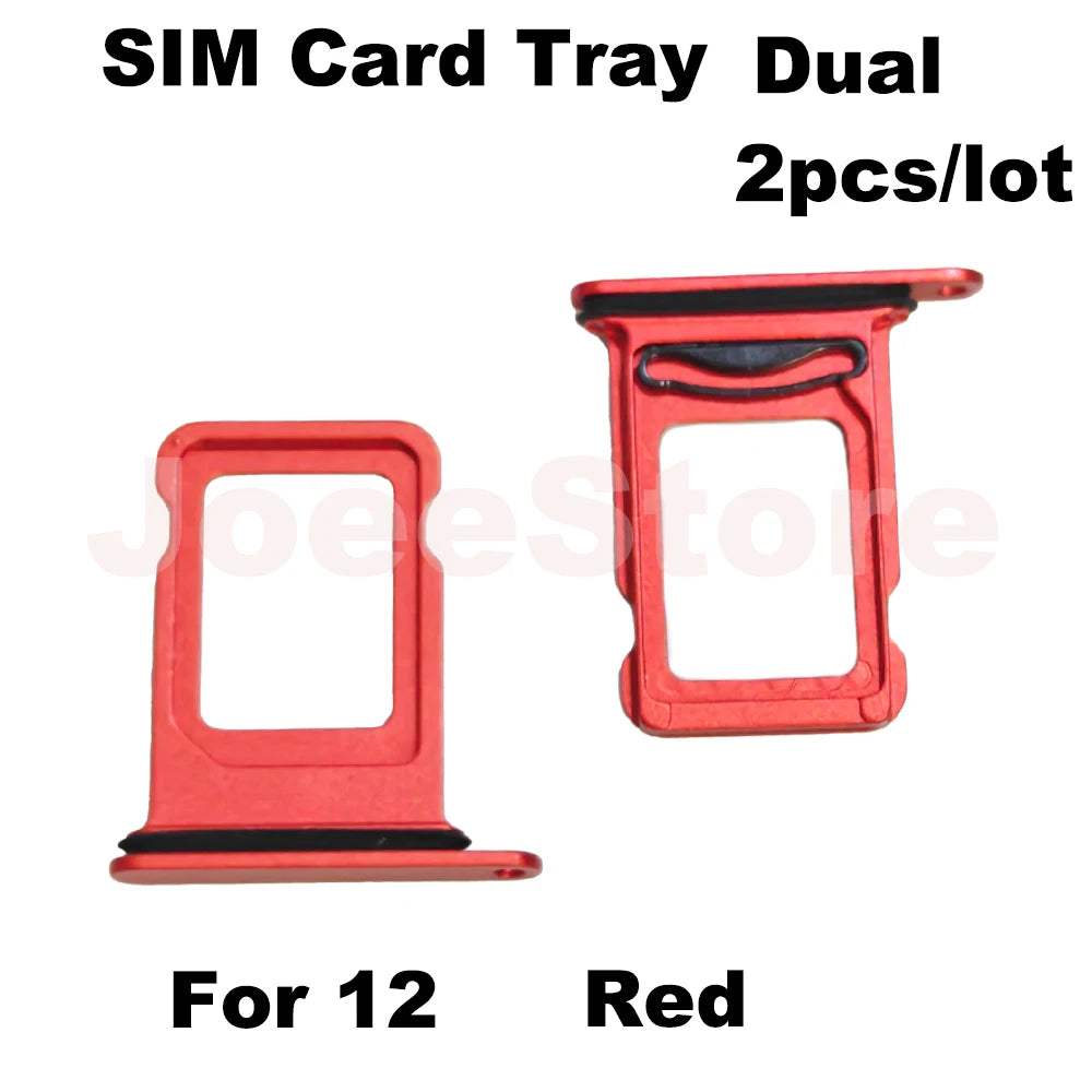 2pcs SIM Card Tray Slot For iphone 12 13 Dual Sim Card Adapter Chip Drawer Holder Replacement Parts
