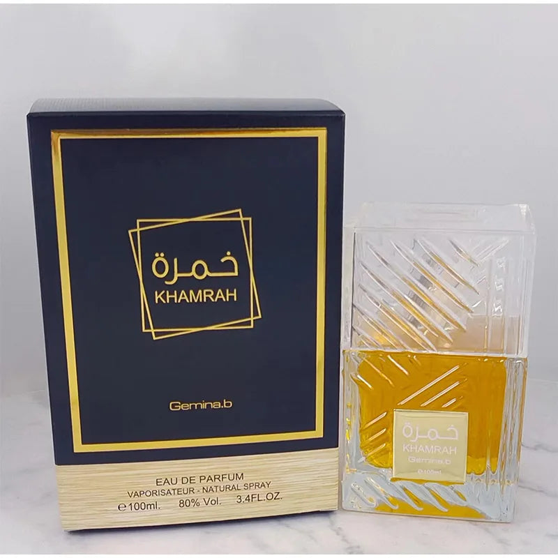 Khamrah عطر Perfume Eau De Toilette Gift Box 100ml Unisex Arabian Oud Scent Gourmand Fragrance Long Lasting Perfume For Unisex