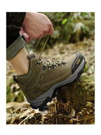 RAN Cow Leather Hiking Boots Men For men Outdoor Sport Walking Sneakers trekking Snow Shoes women Climbing Mountain Hunting boot