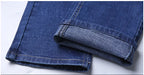 Men Fashion Straight Jeans Men 2025 New Stretch Slim Fit Pants Comfortable Soft Business Denim Trousers Male Brand Clothing