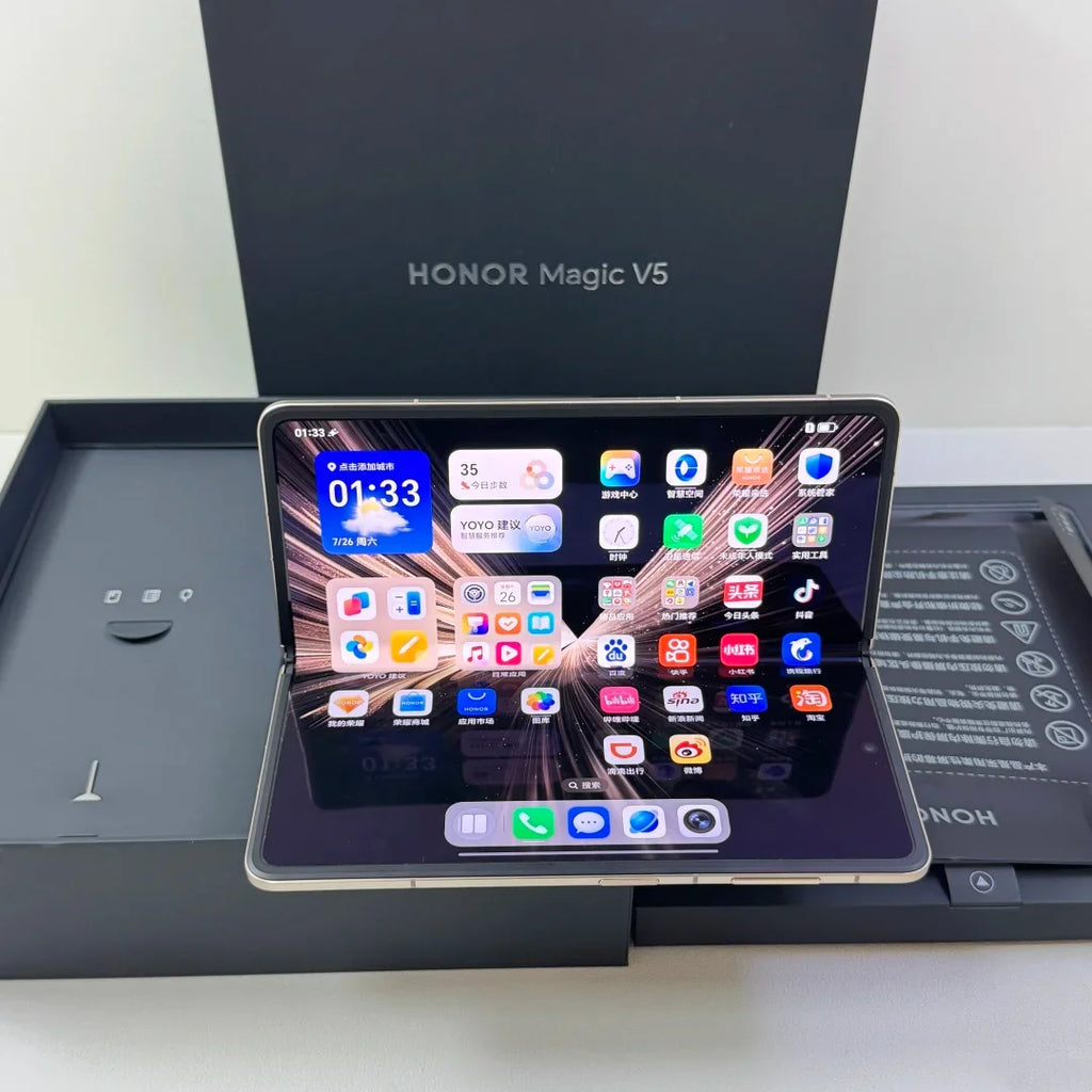 HONOR Magic V5 Global Version Original 5G Smartphone Dual HDR OLED Display Snapdragon 8 Elite 5820mAh 7.95" 66W SuperCharge