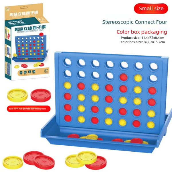 Classic Connect Four Board Game Four in a Row-2 Players Strategy Puzzle Toy for Family Game Kids Adults Durable Plastic Grid Set