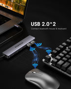 FORIDA USB Hub Type C 10Gbps USB C Splitter PD 100W Power Charging USB 3.2 Gen2 Adapter for Laptop MacBook Desktop Tablet
