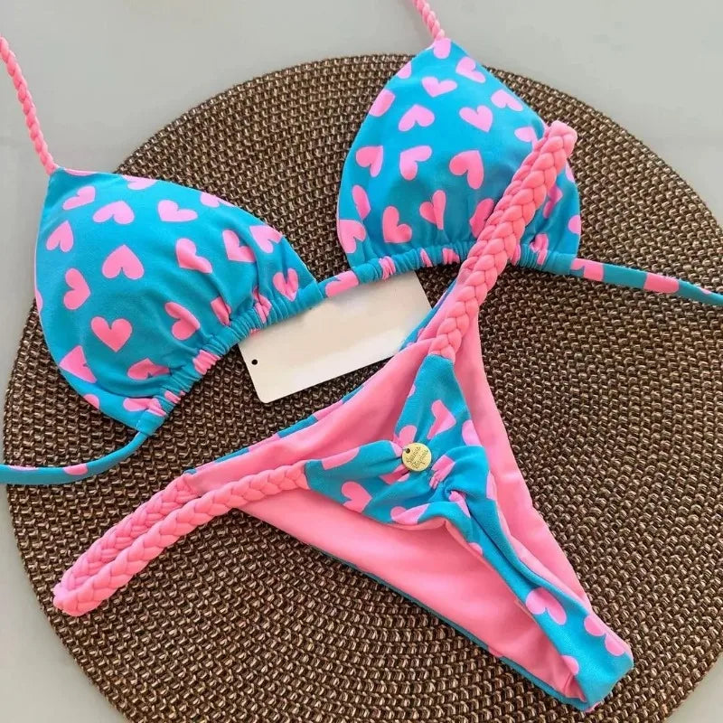 New Bikini Women Swimsuit Beach Vacation Swimwear Leopard Printed Sexy Bikini Set Beachwear Swimsuit Thong Bathing Suit Biquinis