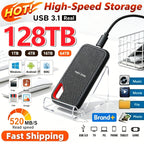 High-Speed Original SSD 2TB Portable USB3.1 Hard Drive 4TB Noiseless Disk for Freelancer Laptop Tablet Workbench
