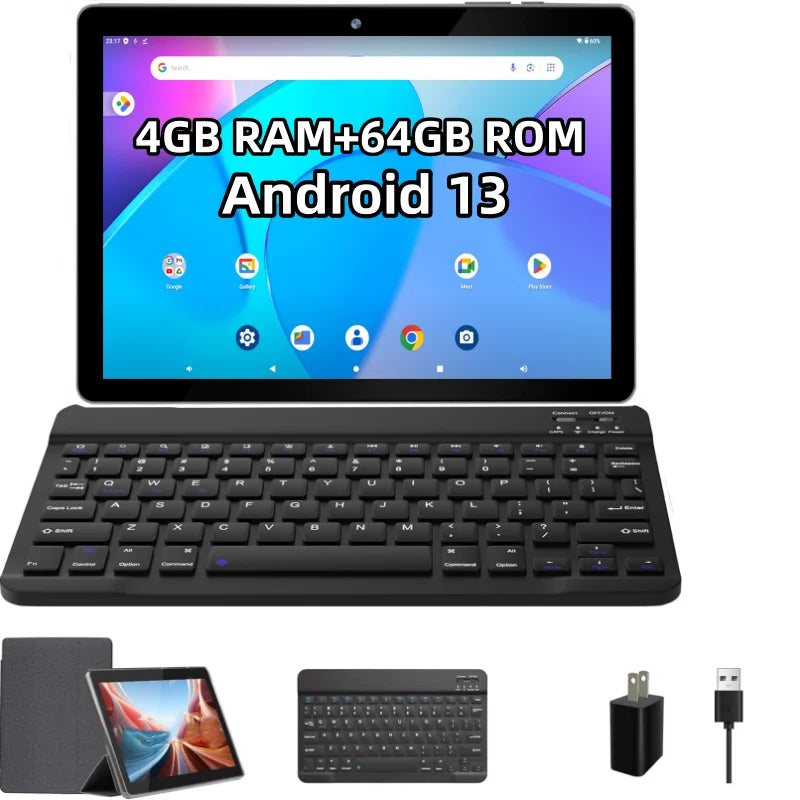 Hot Sales 10.1 Inch  Android 13 Type-C 4GB RAM 64GB ROM Tablet PC E10 CPU Allwinner A133 Quad-Core 1.4GHz Dual Camera WIFI Main image