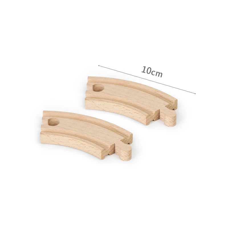 Wooden Train Track Assembly Toys For All Thomas Trains Car Bridge Piers Traffic Light Beech Wooden Railway Kid Creative Toy