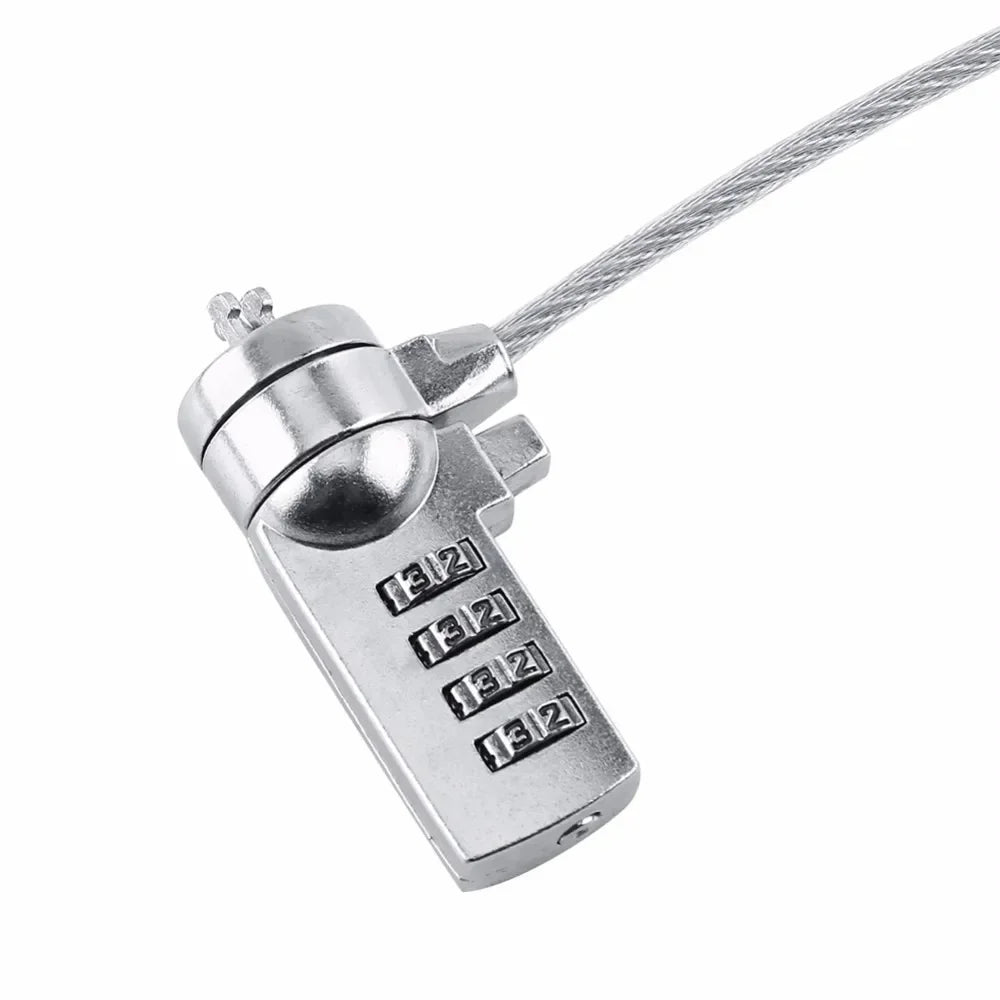 Laptop and PC anti-theft devices, combined security lock, cable chain, 4-digit password