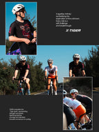 X-TIGER GALE SERIES Men's Cycling Jersey Short Sleeve Slim Fit Rock Punk Style Breathable Maillot for Mountain Road Bike